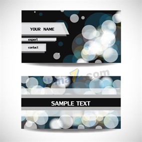 闪耀光晕装饰名片设计